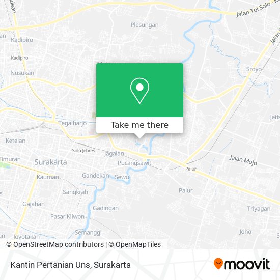 Kantin Pertanian Uns map