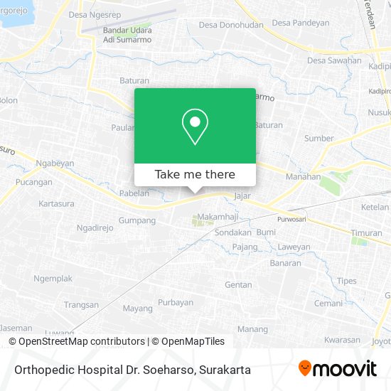 Orthopedic Hospital Dr. Soeharso map