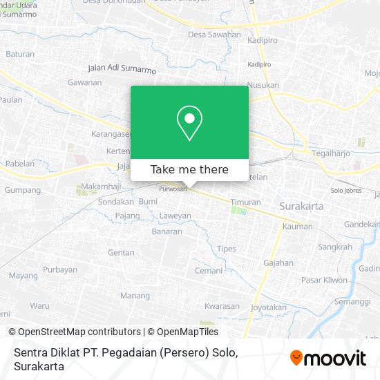 Sentra Diklat PT. Pegadaian (Persero) Solo map