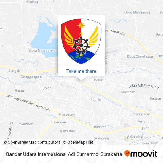 Bandar Udara Internasional Adi Sumarmo map
