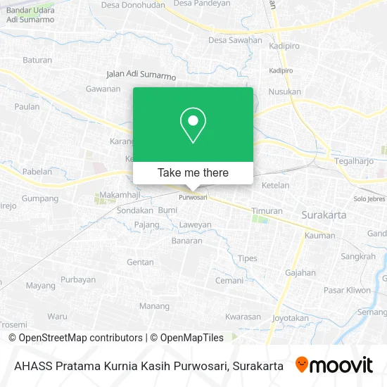 AHASS Pratama Kurnia Kasih Purwosari map