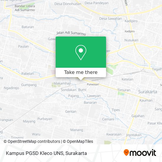 Kampus PGSD Kleco UNS map