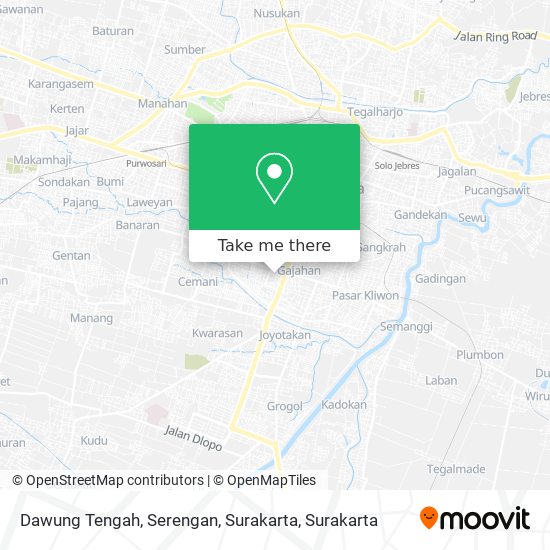 Dawung Tengah, Serengan, Surakarta map