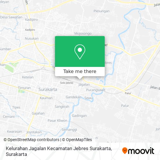 Kelurahan Jagalan Kecamatan Jebres Surakarta map