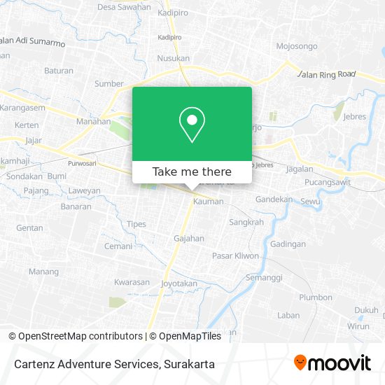 Cartenz Adventure Services map