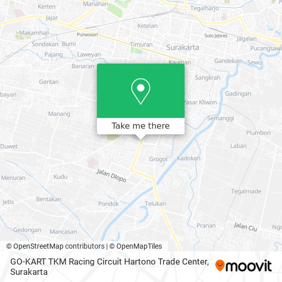 GO-KART TKM Racing Circuit Hartono Trade Center map