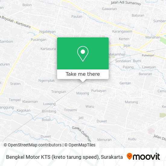 Bengkel Motor KTS (kreto tarung speed) map