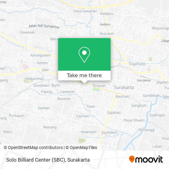 Solo Billiard Center (SBC) map