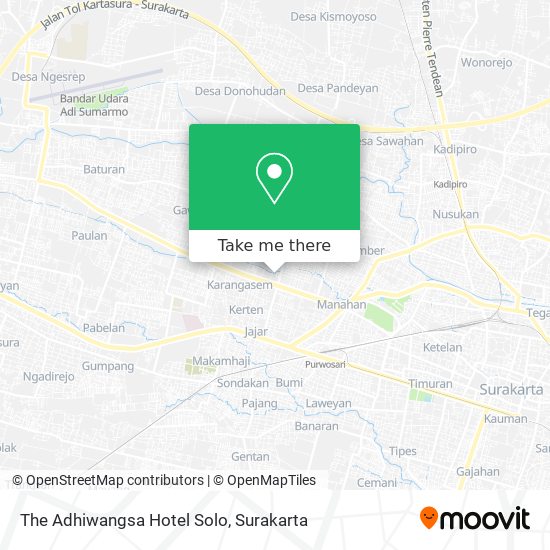 The Adhiwangsa Hotel Solo map