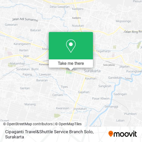 Cipaganti Travel&Shuttle Service Branch Solo map