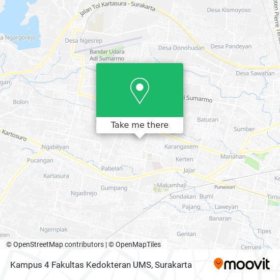 Kampus 4 Fakultas Kedokteran UMS map