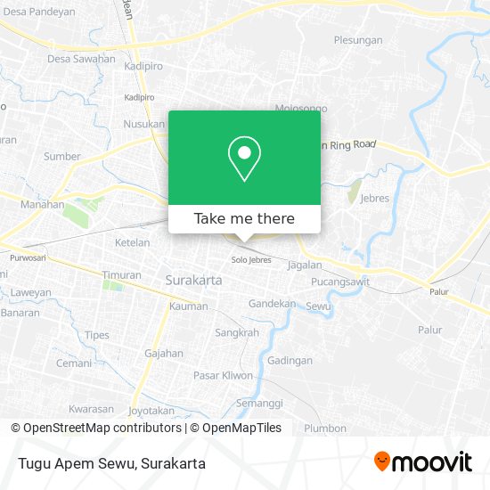 Tugu Apem Sewu map