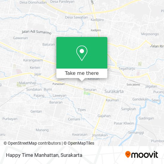 Happy Time Manhattan map