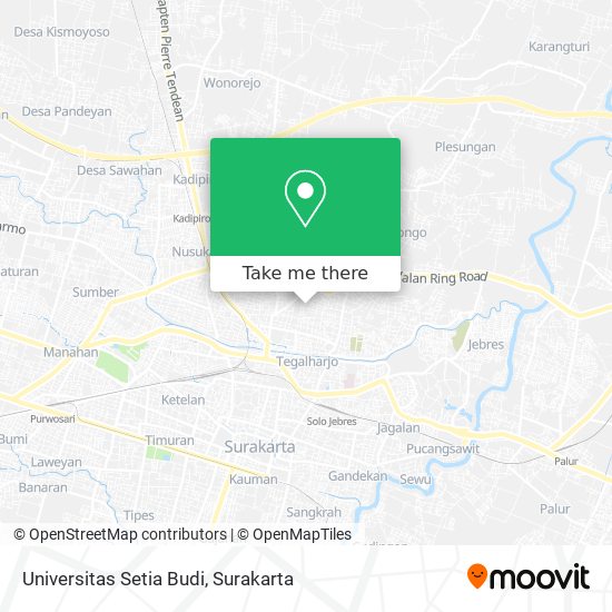 Universitas Setia Budi map