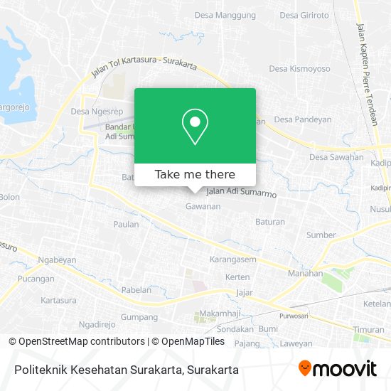 Politeknik Kesehatan Surakarta map