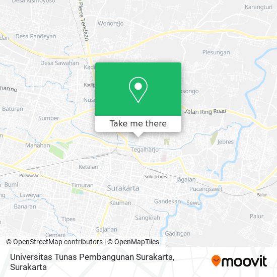 Universitas Tunas Pembangunan Surakarta map