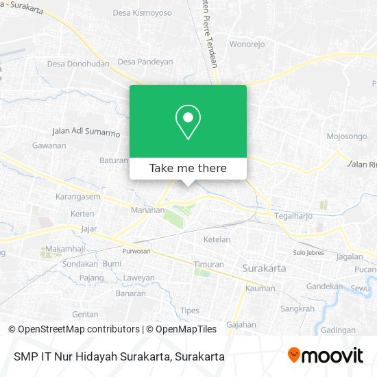 SMP IT Nur Hidayah Surakarta map