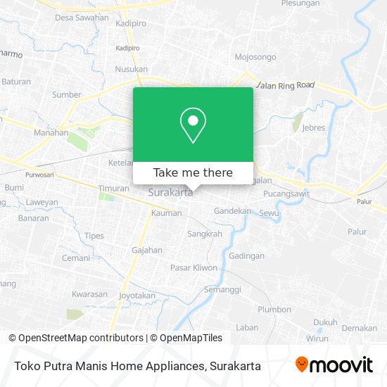 Toko Putra Manis Home Appliances map