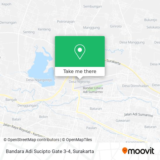 Bandara Adi Sucipto Gate 3-4 map