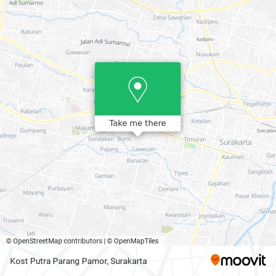 Kost Putra Parang Pamor map