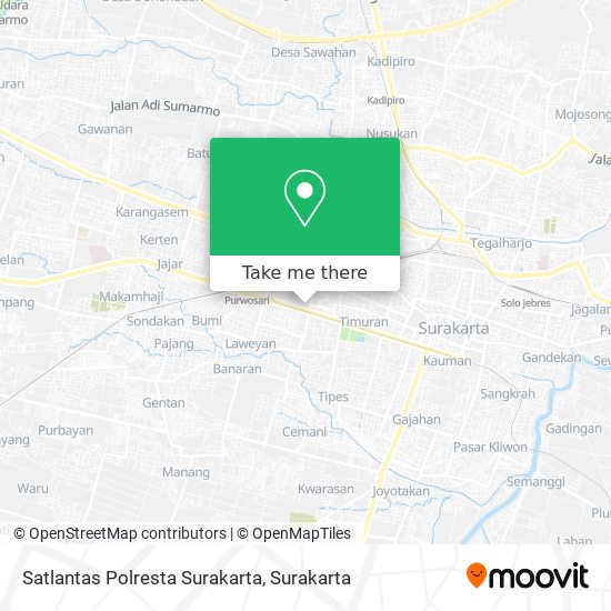 Satlantas Polresta Surakarta map