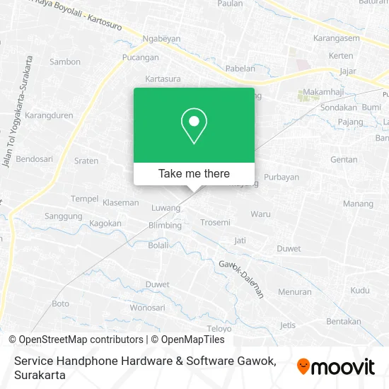 Service Handphone Hardware & Software Gawok map