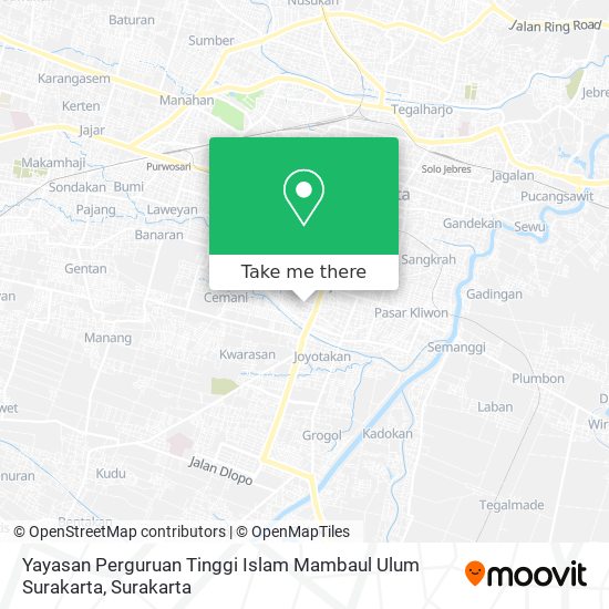 Yayasan Perguruan Tinggi Islam Mambaul Ulum Surakarta map