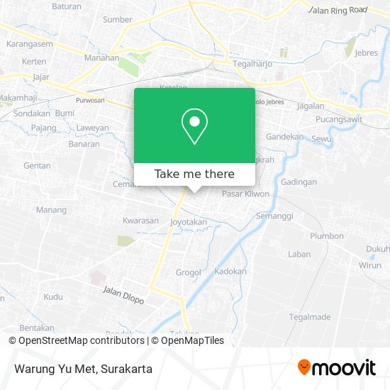 Warung Yu Met map