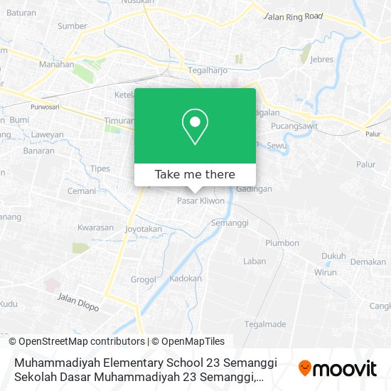 Muhammadiyah Elementary School 23 Semanggi Sekolah Dasar Muhammadiyah 23 Semanggi map