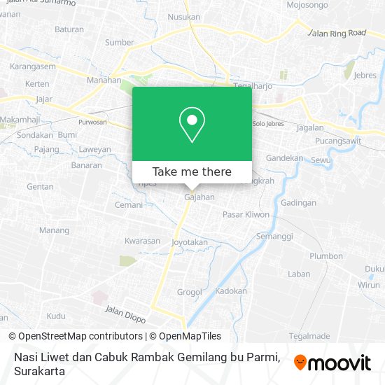 Nasi Liwet dan Cabuk Rambak Gemilang bu Parmi map