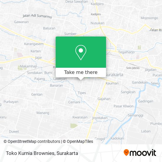 Toko Kurnia Brownies map