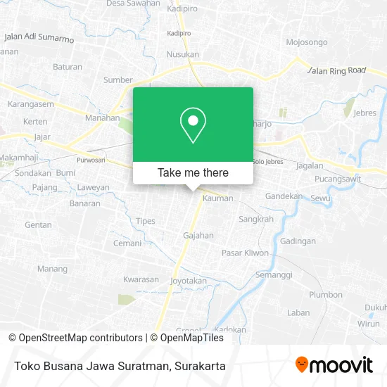 Toko Busana Jawa Suratman map