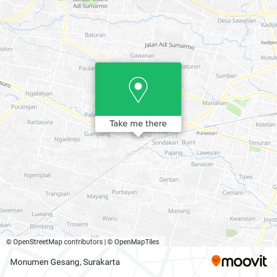 Monumen Gesang map