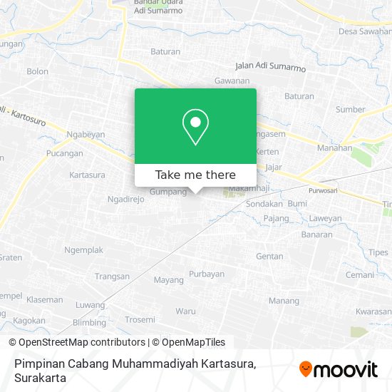 Pimpinan Cabang Muhammadiyah Kartasura map