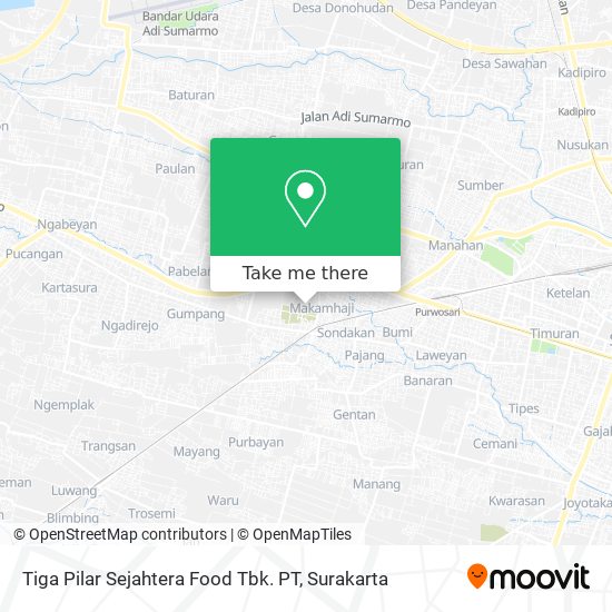 Tiga Pilar Sejahtera Food Tbk. PT map