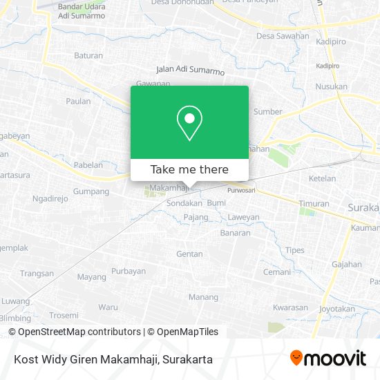 Kost Widy Giren Makamhaji map