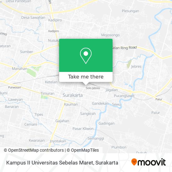 Kampus II Universitas Sebelas Maret map