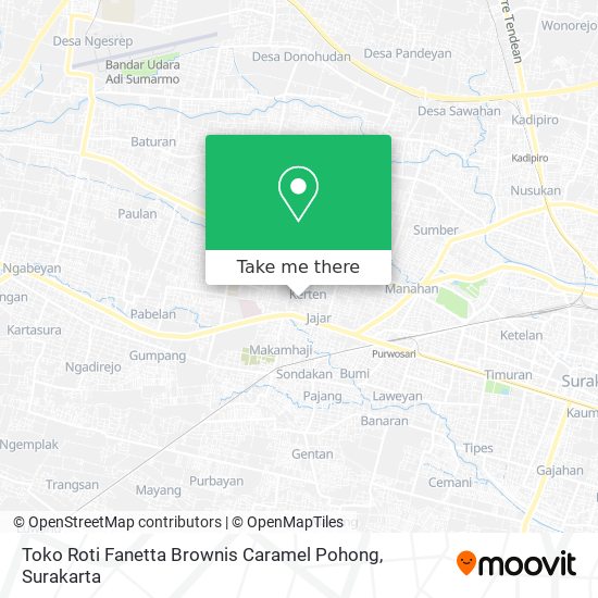 Toko Roti Fanetta Brownis Caramel Pohong map