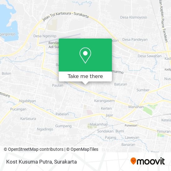 Kost Kusuma Putra map