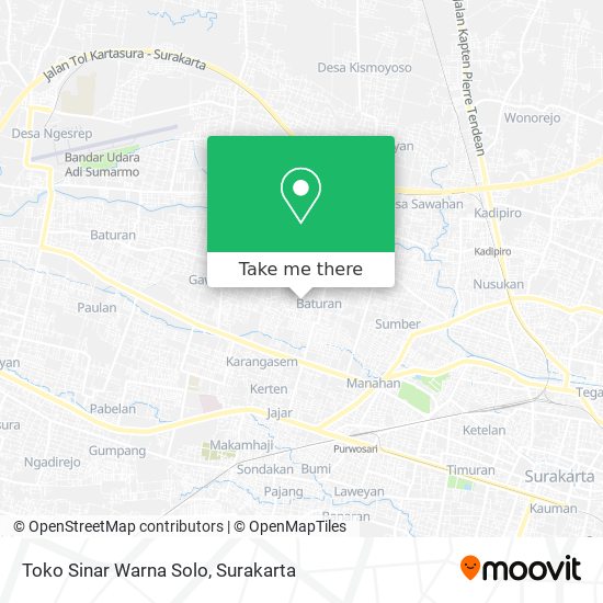 Toko Sinar Warna Solo map