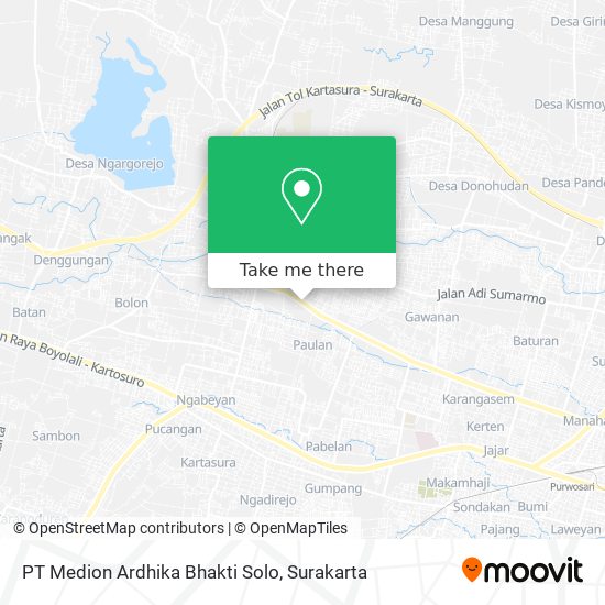 PT Medion Ardhika Bhakti Solo map