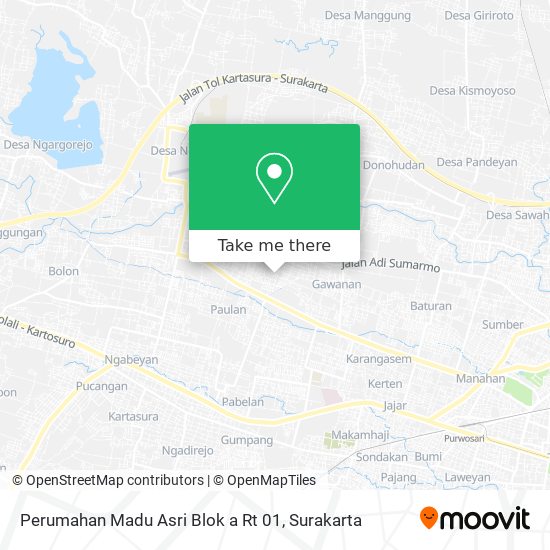 Perumahan Madu Asri Blok a Rt 01 map
