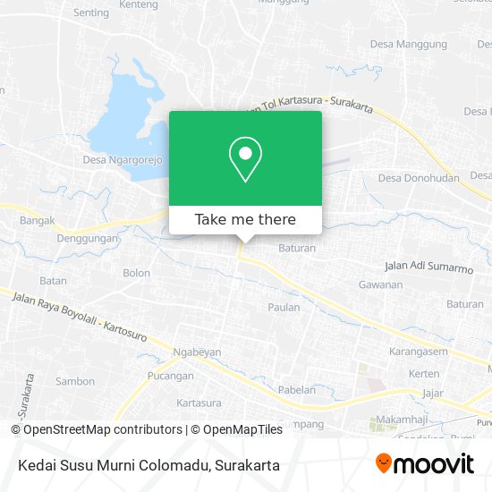 Kedai Susu Murni Colomadu map