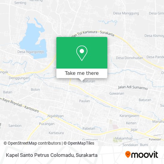 Kapel Santo Petrus Colomadu map