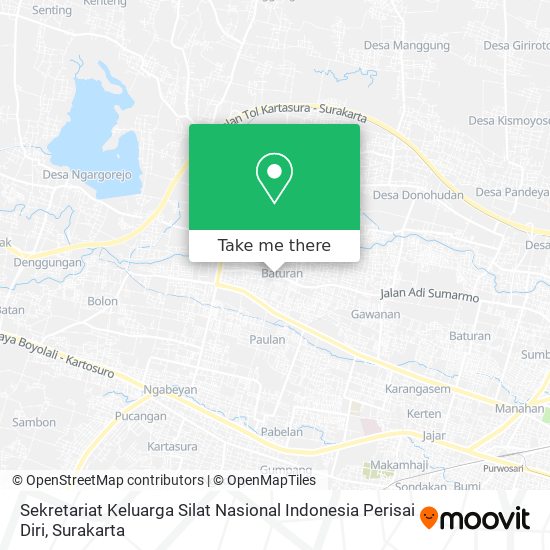 Sekretariat Keluarga Silat Nasional Indonesia Perisai Diri map