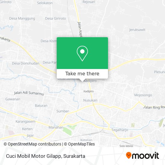 Cuci Mobil Motor Gilapp map