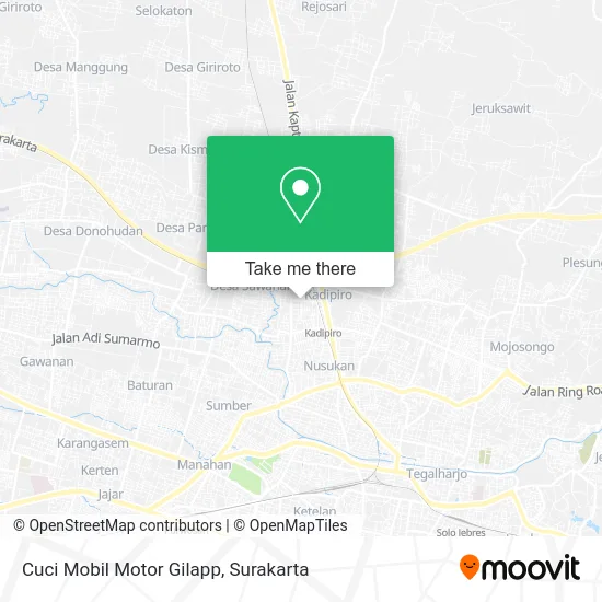 Cuci Mobil Motor Gilapp map