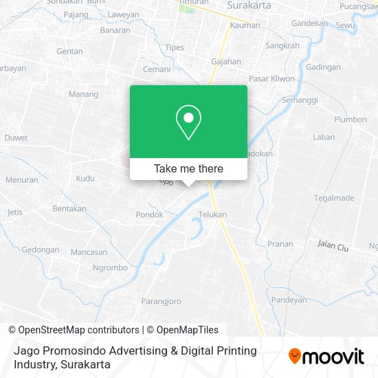 Jago Promosindo Advertising & Digital Printing Industry map