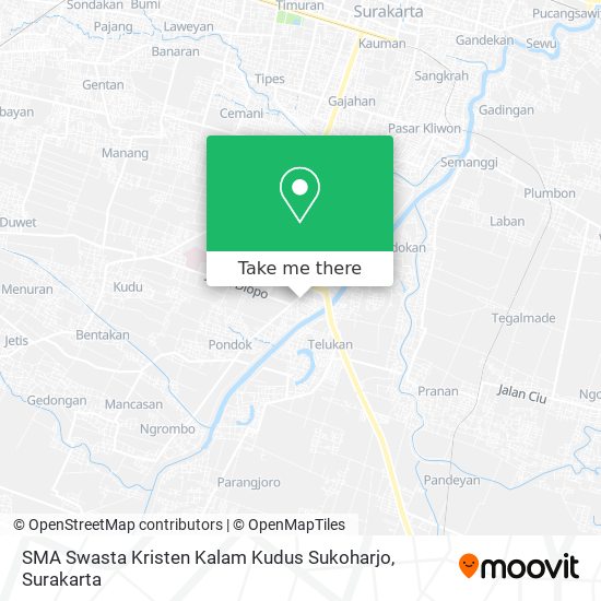 SMA Swasta Kristen Kalam Kudus Sukoharjo map