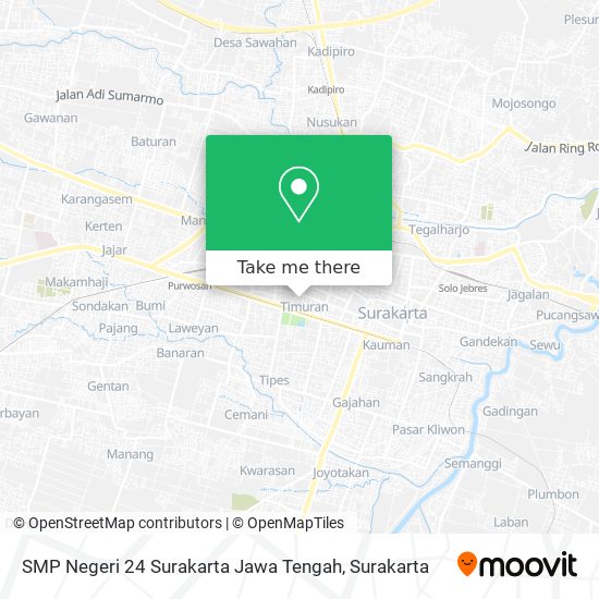 SMP Negeri 24 Surakarta Jawa Tengah map